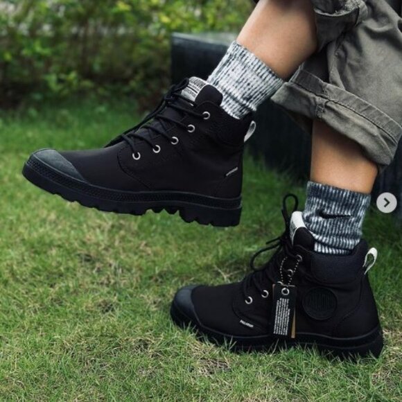 PALLADIUM Boots | PAMPA LITE + CUFF WP | BLACK | SZ8.5 - Picture 7 of 14